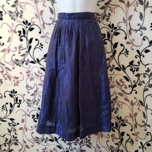 J.Crew Blue Pleated Skirt